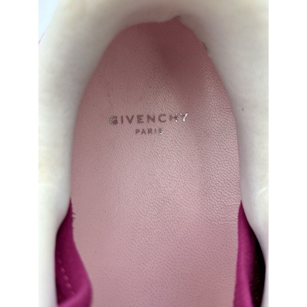 Authentic Givenchy Star Runner Sneakers Pink Raspberry Size 8.5 Leather Elastic - Picture 10 of 16